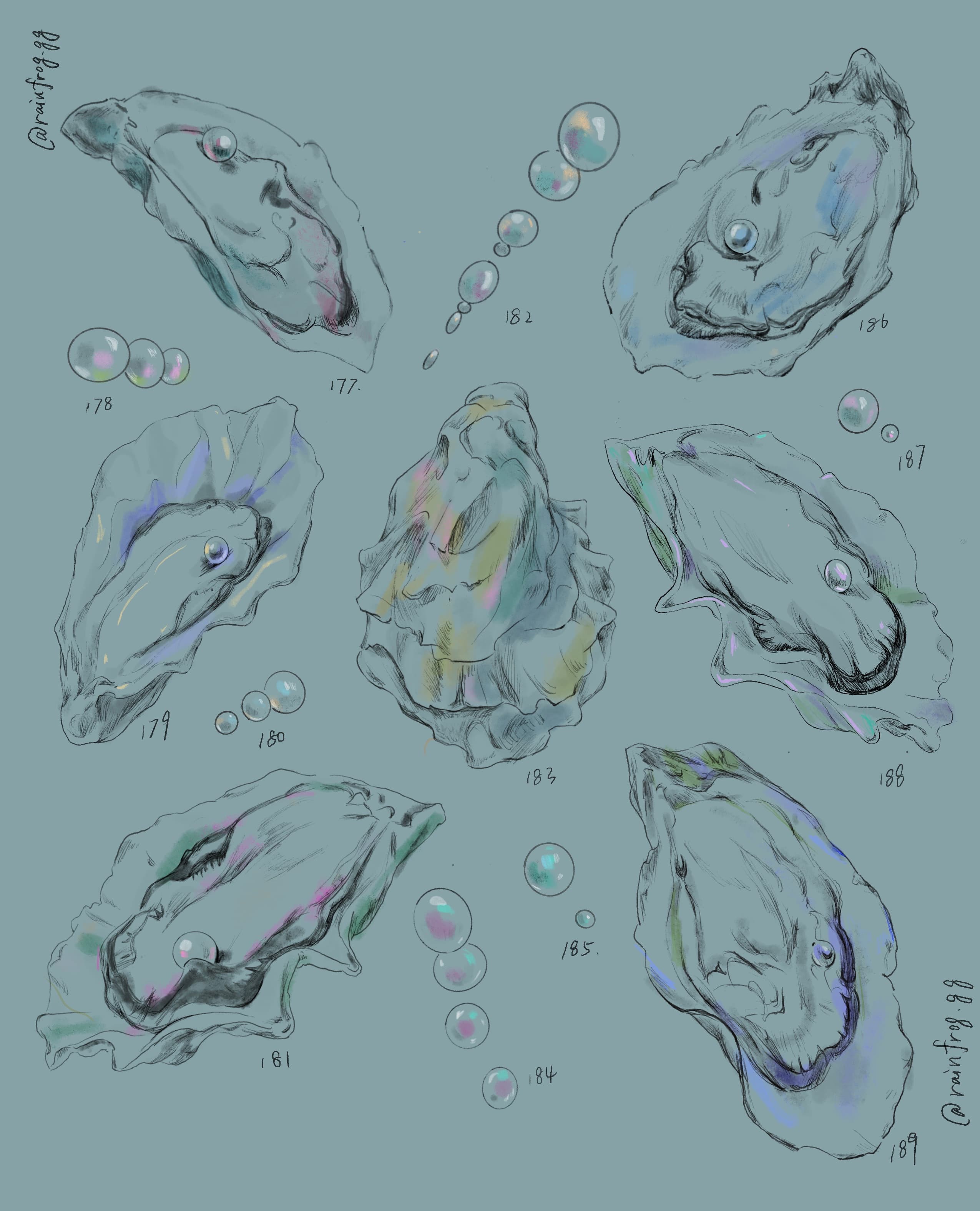 a tattoo flashsheet by @rainfrog.gg